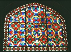 Yazd Dowlatabad Garten Pavillonfenster